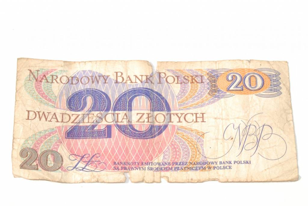 Stary banknot 20 złotych Traugutt 1982 antyk