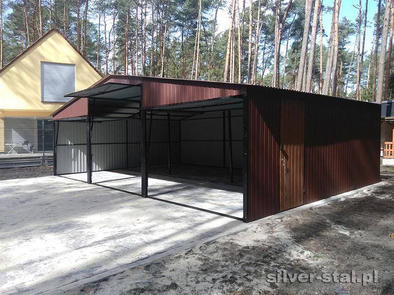 ox_wiata-blaszana-garaz-8x5-bramy-przesuwne-mocna-konstrukcja
